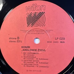 Kombi – krolowie zycia •IMPORT ROCK GUITAR JAZZ 1981 Wifon LP 029 EX VINYL
