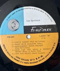 Los Sportmen Hits Vinyl LP FonoMex FM-237 1972 Mexican Press VG+/Strong VG RARE