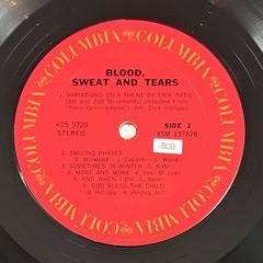 Blood Sweat And Tears – Self Titled Vinyl, LP Reissue ‎– KCS 9720 VG/VG+