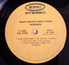 Edgar Winter’s White Trash Roadwork Vinyl LP 1972 Rick Derringer Live 2-Discs