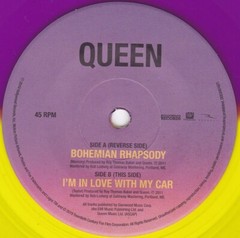QUEEN – BOHEMIAN RHAPSODY – 7-INCH PURPLE/YELLOW 45-RPM COLORED VINYL – NEW!