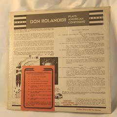 Rare Sealed Don Rolander Plays American Composers Organ #500 Limited Pressing