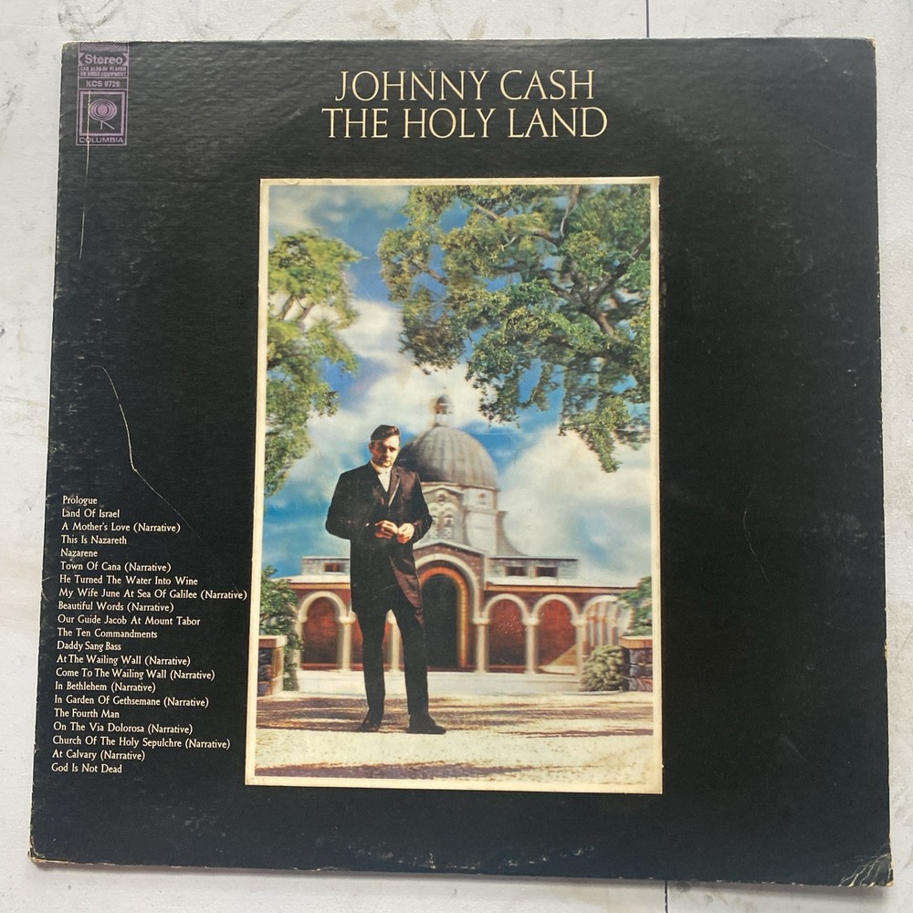 Johnny Cash – The Holy Land, LP VG Columbia 2-eye w/ Hologram Lenticular Cover