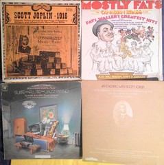 4 LP Lot : Ragtime, Stride Piano – Scott Joplin, Fats Waller, Claude Bolling etc