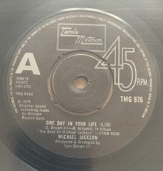 MICHAEL JACKSON-ONE DAY IN YOUR LIFE 7″ SINGLE MOTOWN TMG 976 1975 EX+ Con