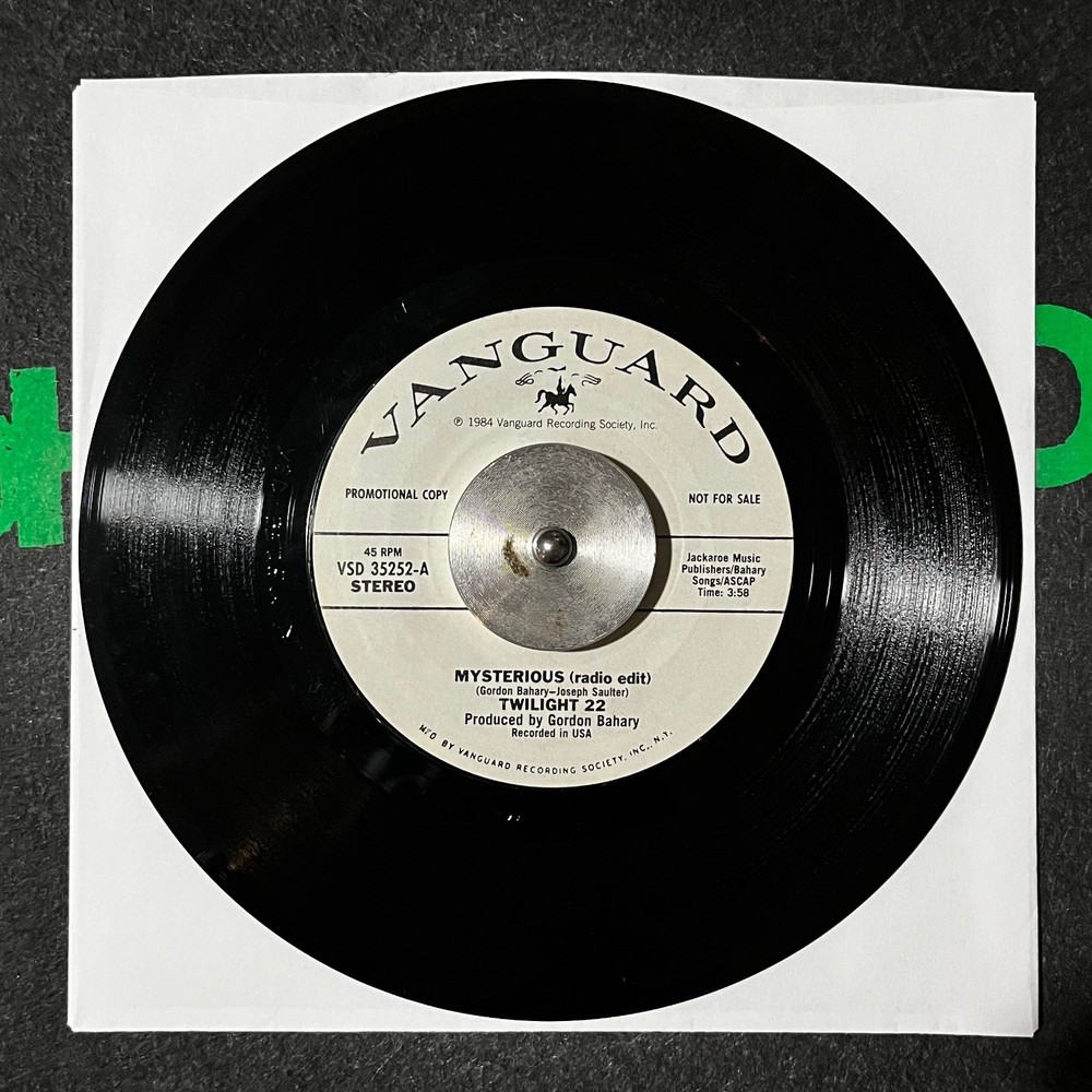 TWILIGHT 22 Mysterious 7” Promo Vanguard Electro Funk Boogie Modern Soul EX 1984