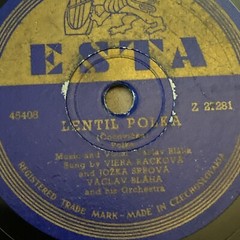 1949 Czech FOLK – Václav Bláha 78 rpm ESTA 27281 Babička Vzpomíná E+