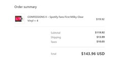 MADONNA SEALED CONFESSIONS II SPOTIFY 12” CLEAR VINYL SOLD OUT – Presale