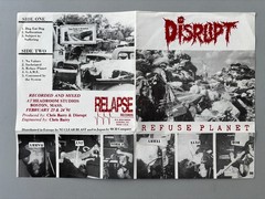 Disrupt – Refuse Planet – Tested Vintage 7″ EP in Clear Yellow Vinyl w/ OG Patch
