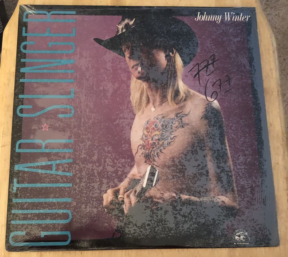 Johnny Winter Guitar Slinger LP Alligator Records Blues Album VG+ VG+