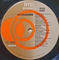 HORIZONS Today’s Soft Rock Hits Vinyl Lp 1981 US Press K-tel NU 9530 Stereo