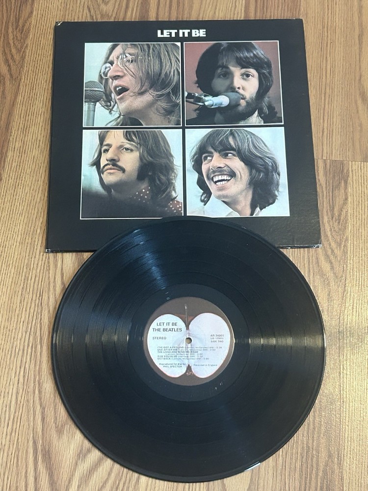 The Beatles Let It Be LP Vinyl Apple AR 34001 First Pressing Phil + Ronnie EX