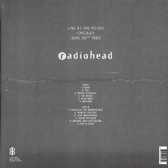 Radiohead Live In Chicago June 1993 Vinyl LP Record Limited Edition Record New