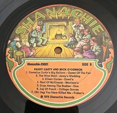 Paddy Carty, Mick O’Conner Traditional Music Of Ireland LP Shanachie 1978 Celtic