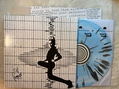 Poppy Flux Signed Record Baby Blue/white Merge W Black Splatter Vinyl LP