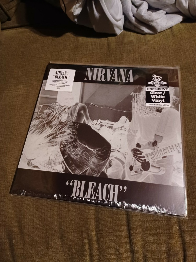 Nirvana Bleach Newbury Comics Clear White Vinyl LP Limited 277/750 SP034