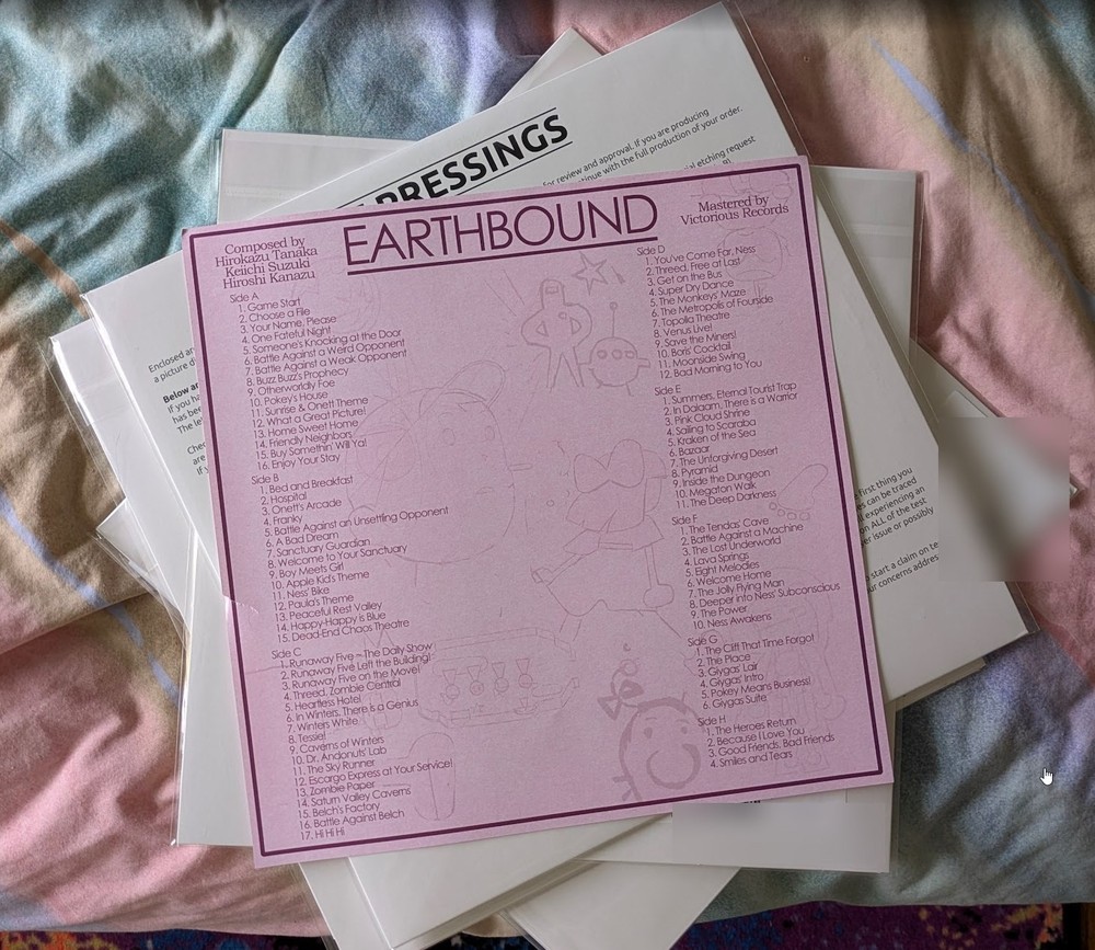 TEST PRESS [NO BOX] Earthbound Not Moonshake VGM Vinyl Earthbound 5xLP Mother 2
