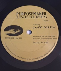 Jeff Mills 12″ Live at the Rex Club Purpose Maker Live Series House Techno Vinyl