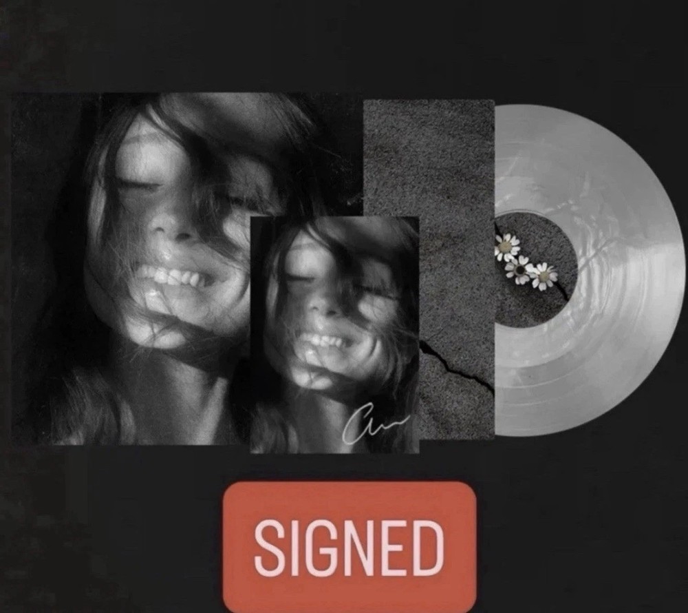 Ariana Grande Petal Vinyl Translucent Pearly White LP SIGNED NEW Sealed PRESALE