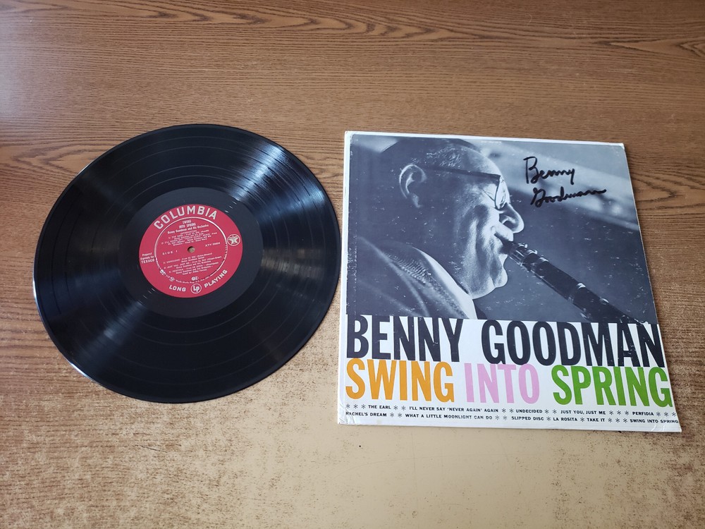 AUTOGRAPHED 1950s VG/VG+ Benny Goodman – Swing Into Spring LP33