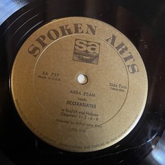 [RADIO/SPOKEN WORD]~VG+ LP~ABBA EBAN~Reads From The Psalms Ecclesiastes~[1960~SP