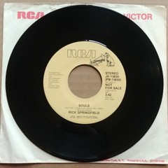 RICK SPRINGFIELD Souls DJ PROMO 45 7″ POP ROCK Vinyl Record 1983 RCA Records