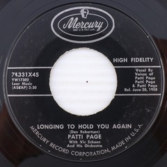 Patti Page w/ Vic Schoen – Left Right Out Of Your Heart 1958 45rpm Record 71331