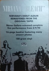 Nirvana – Bleach | Deluxe Edition 180 Gram 2LP | Live Bonus Disc