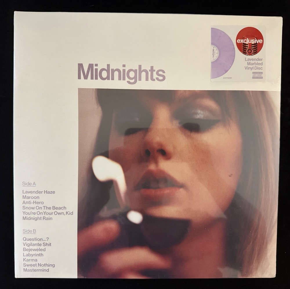 Taylor Swift “Midnights” Lavender Marbled Exclusive Record Vinyl LP New Sealed!