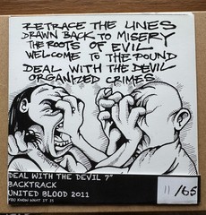 Backtrack Deal With The Devil 7″ United Blood 2011 Pressing Record /65 NYHC