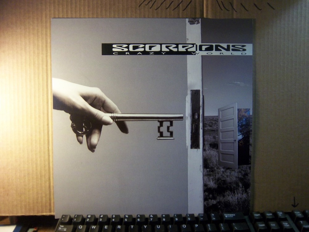 Orig Vintage Scorpions Crazy World 1990 12×12 promo Flat/poster Not a record
