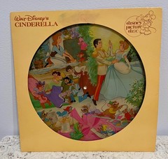 Vintage 1981 Cinderella Disney Picture Disc Movie Soundtrack RECORD Album Music