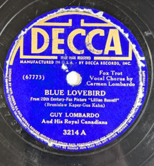 GUY LOMBARDO BLUE LOVEBIRD / THE NEARNESS OF YOU 78 RPM