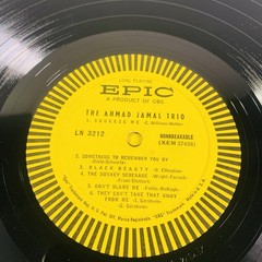 LP -The Ahmad Jamal Trio- Epic – LN 3212 US 1956