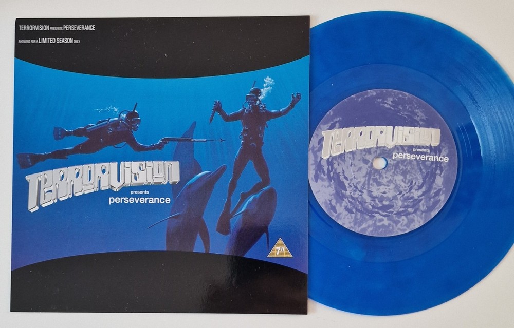 Terrorvision – Perseverance 7″ Ltd Edition Blue Vinyl Single 1996 Indie EMI Ex