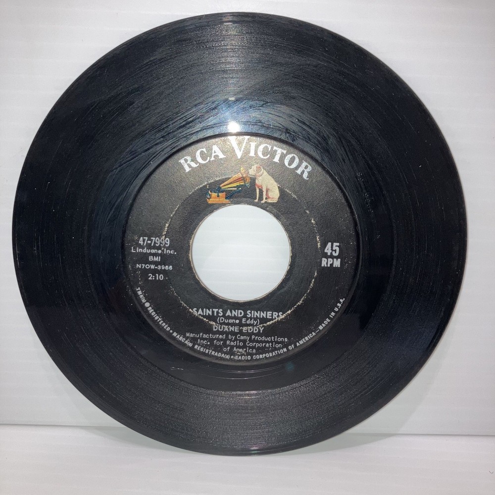 Duane Eddy – Saints And Sinners 7″ Single 1961 RCA Victor Rock & Roll 45 RPM
