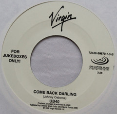 UB40 HOLLY HOLY / COME BACK DARLING 45 7″ RECORD JUKEBOX ONLY VG++ *QUICK SHIP*