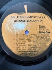 George Harrison All Things Must Pass, Original Apple