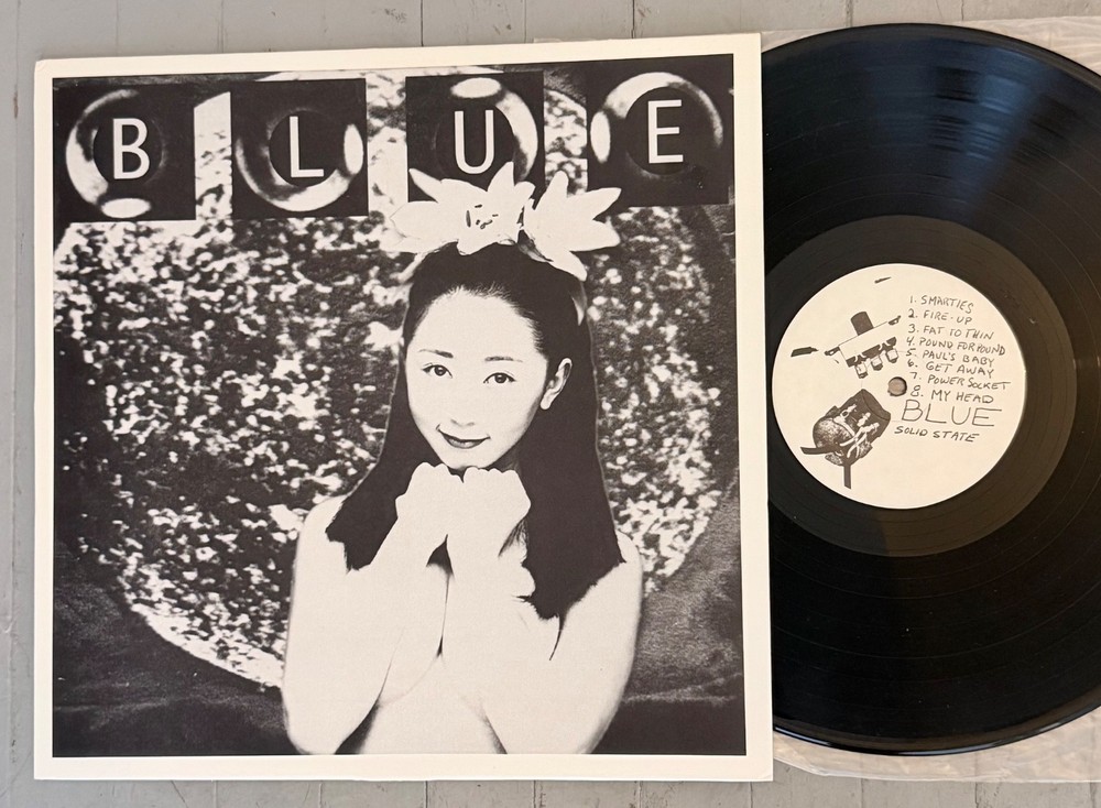 Blue “Solid State” Lp 1996 w/ insert Ltd 400 DIY cover grunge noise punk Philly