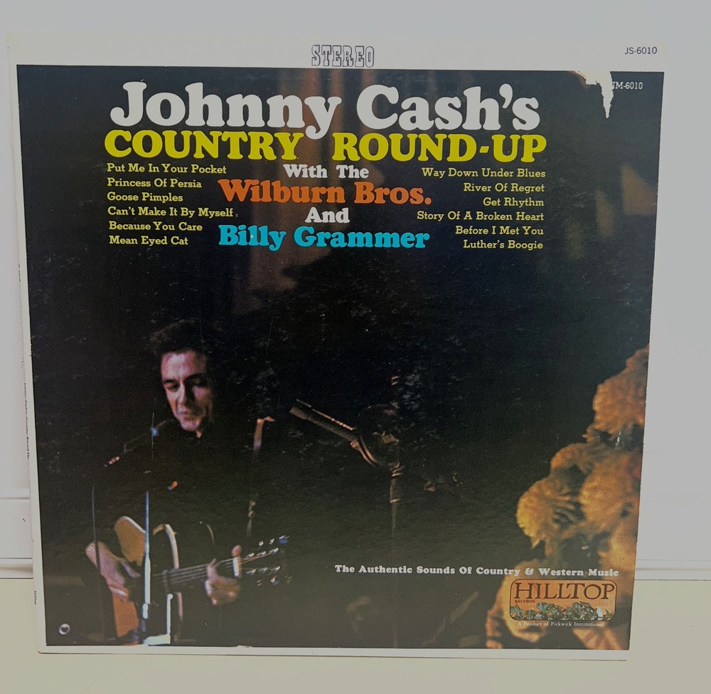 Johnny Cash Country Round Up with Wilburn Bros. & Billy Grammer Hilltop JS-6010