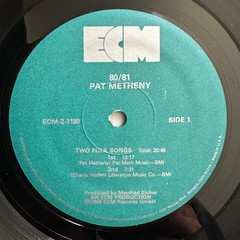 Pat Metheny 80/81 Vinyl 2LP 1980 ECM Records Fusion Contemporary Jazz