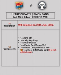 HEARTS2HEARTS [LEMON TANG] 2nd Mini Album KEYRING Ver/NFC CD+2 Photo Card+GIFT