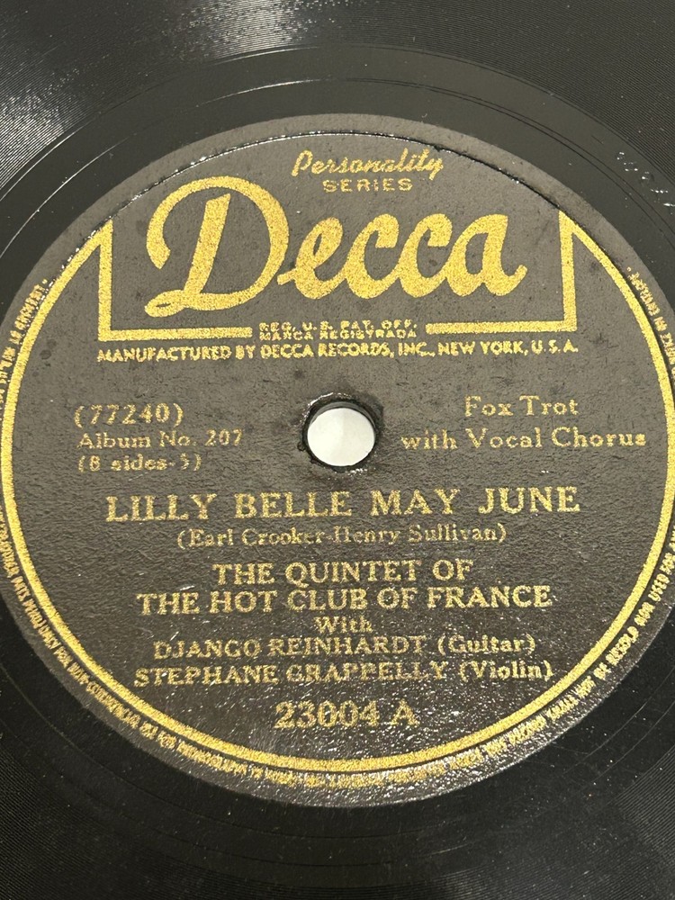 jazz 78 Django Reinhardt Quintet Hot Club France Some of These Days Lilly Belle