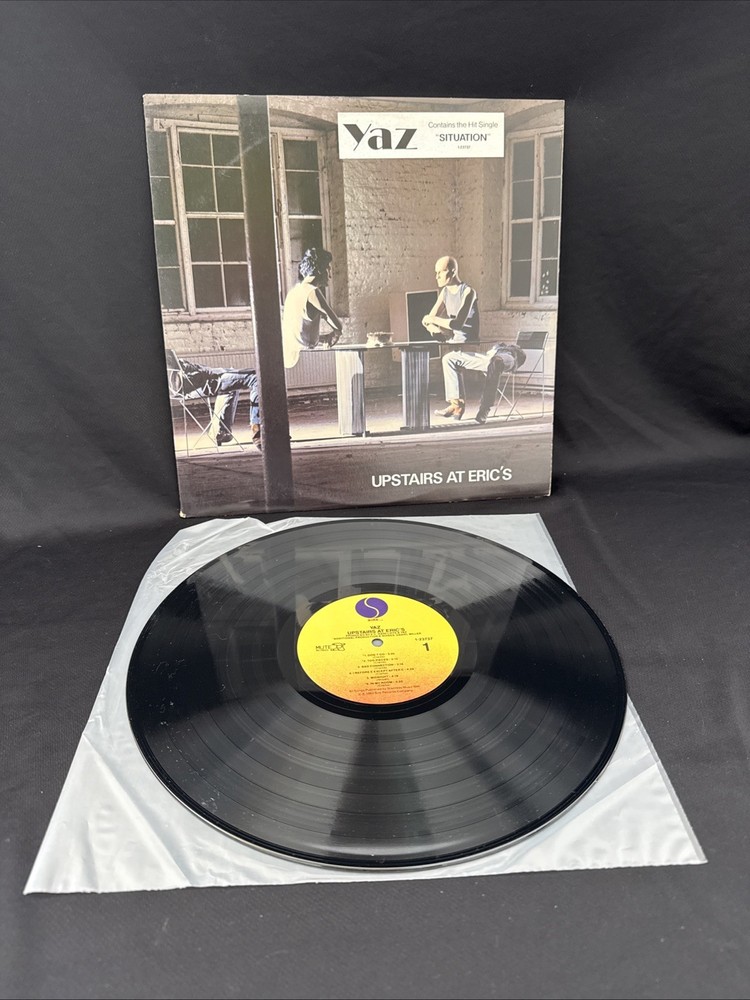 1982 – YAZ – UPSTAIRS AT ERICS – 1ST PRESS LP – with hype sticker – near mint