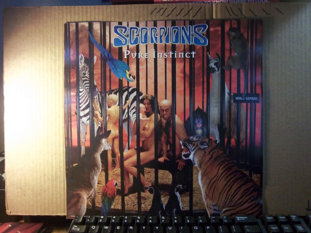 Orig Vintage Scorpions Pure Instinct 1996 12×12 promo Flat/poster Not a record