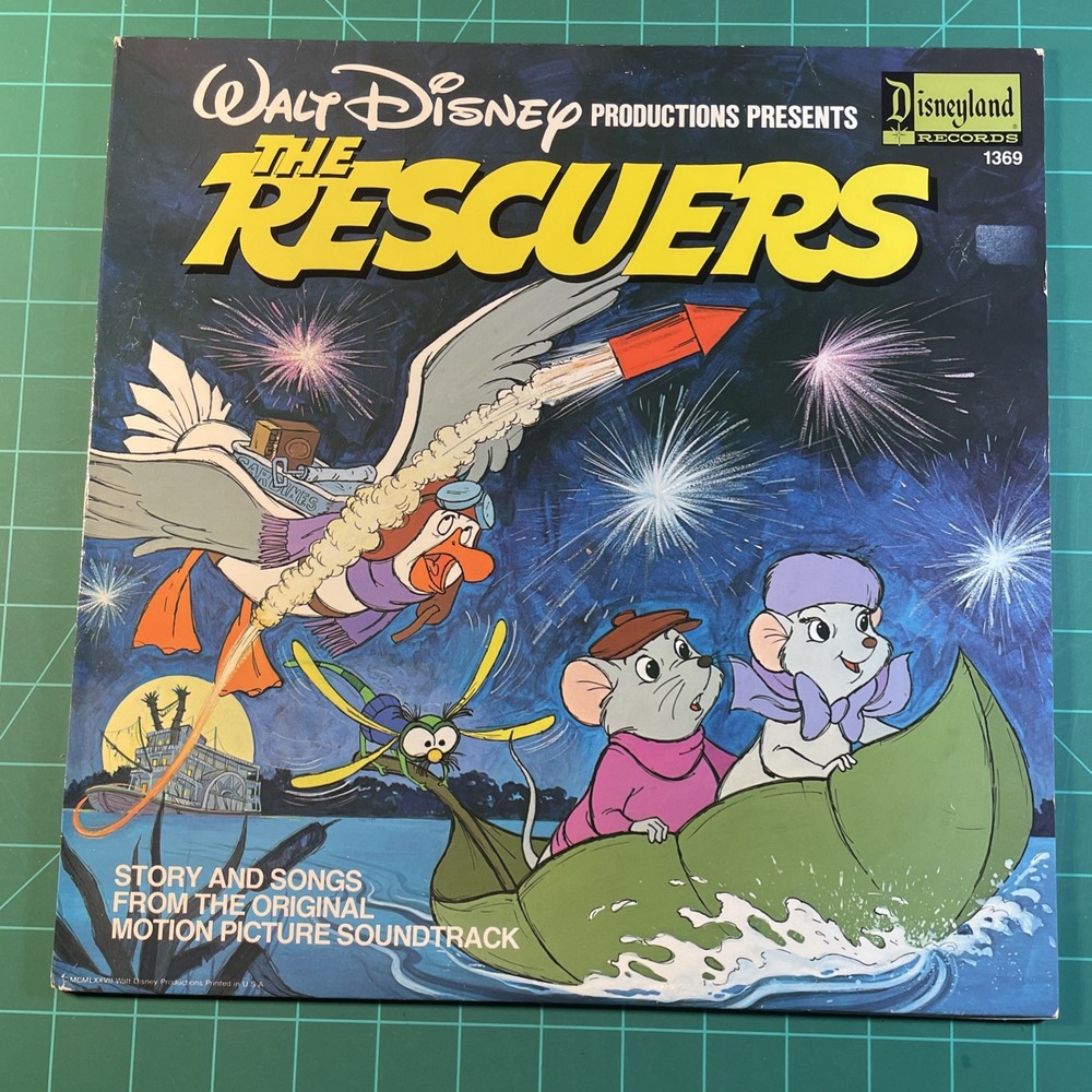 Disney The Rescuers Vinyl LP Soundtrack 1977 Disneyland Records 1369 ~ EX