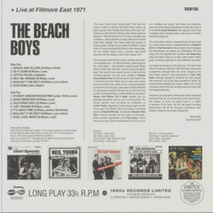 The Beach Boys LIVE AT THE FILLMORE EAST MONO Off Soundboard Vinyl LP Record NEW