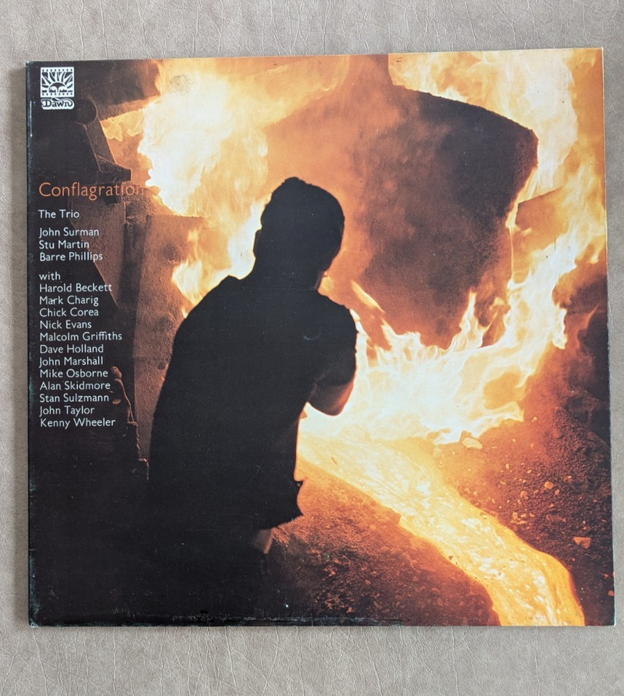THE TRIO ‘CONFLAGRATION’ RARE MINT VINYL! DYNAMIC 70’S BRIT FREE JAZZ ON DAWN/UK