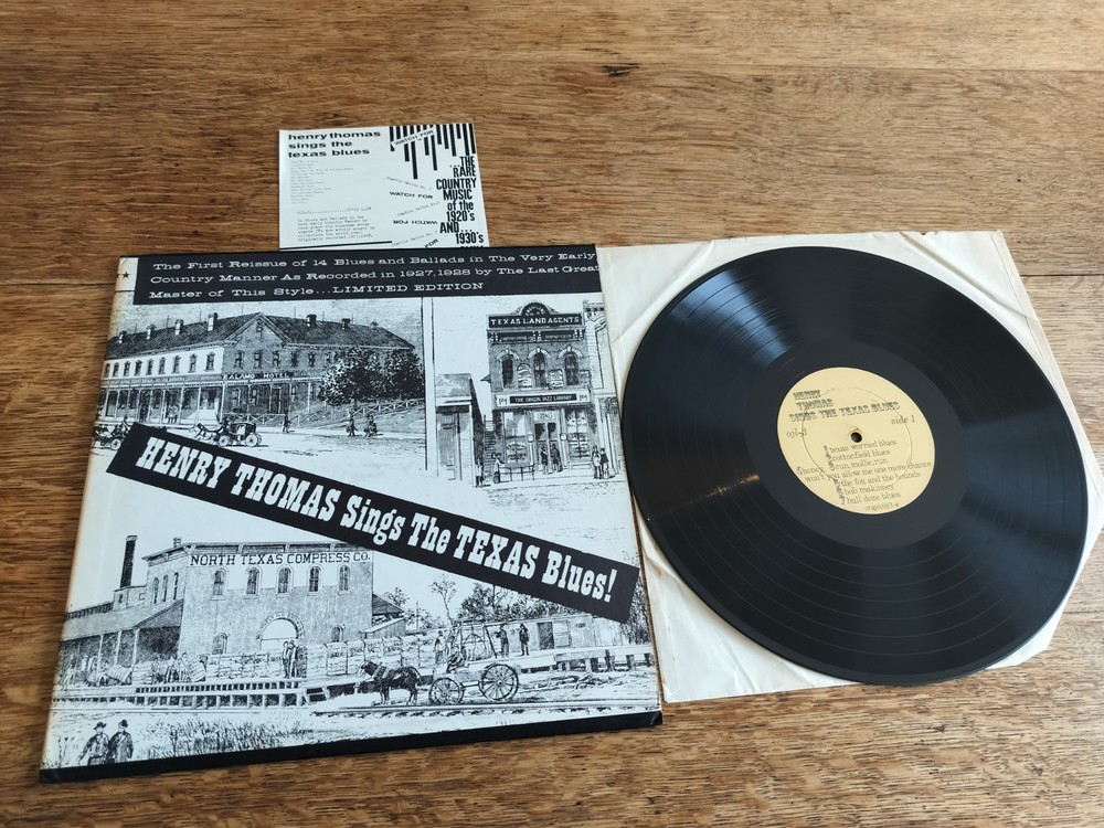 Henry Thomas Sings the Texas Blues US 1962 1st Ltd Ed DG OJL-3 + Insert RARE LP
