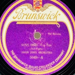 Isham Jones Love Bird 10 Inch Shellac Record 78 RPM 1920s Brunswick 5048 VG Jazz